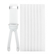 White Umbria Vertical Striped Suspenders